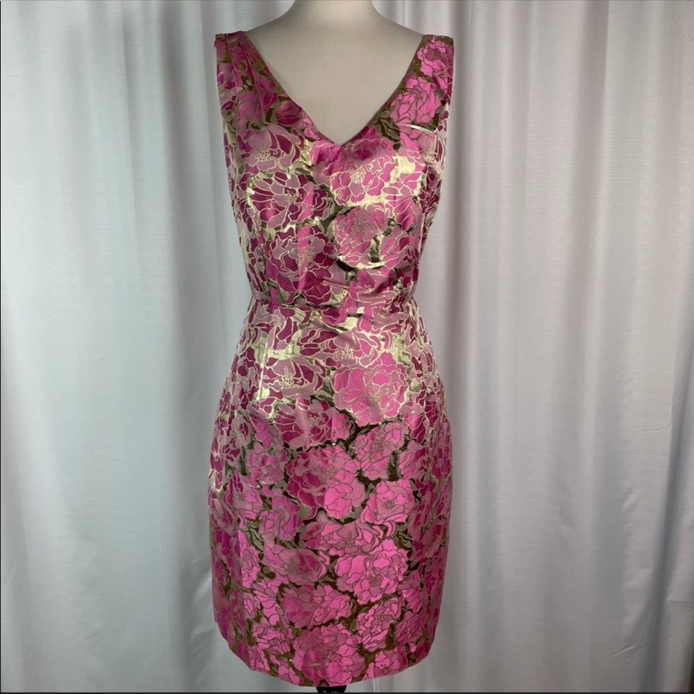 Lilly Pulitzer Kiki Pink Gold  Cocktail Dress